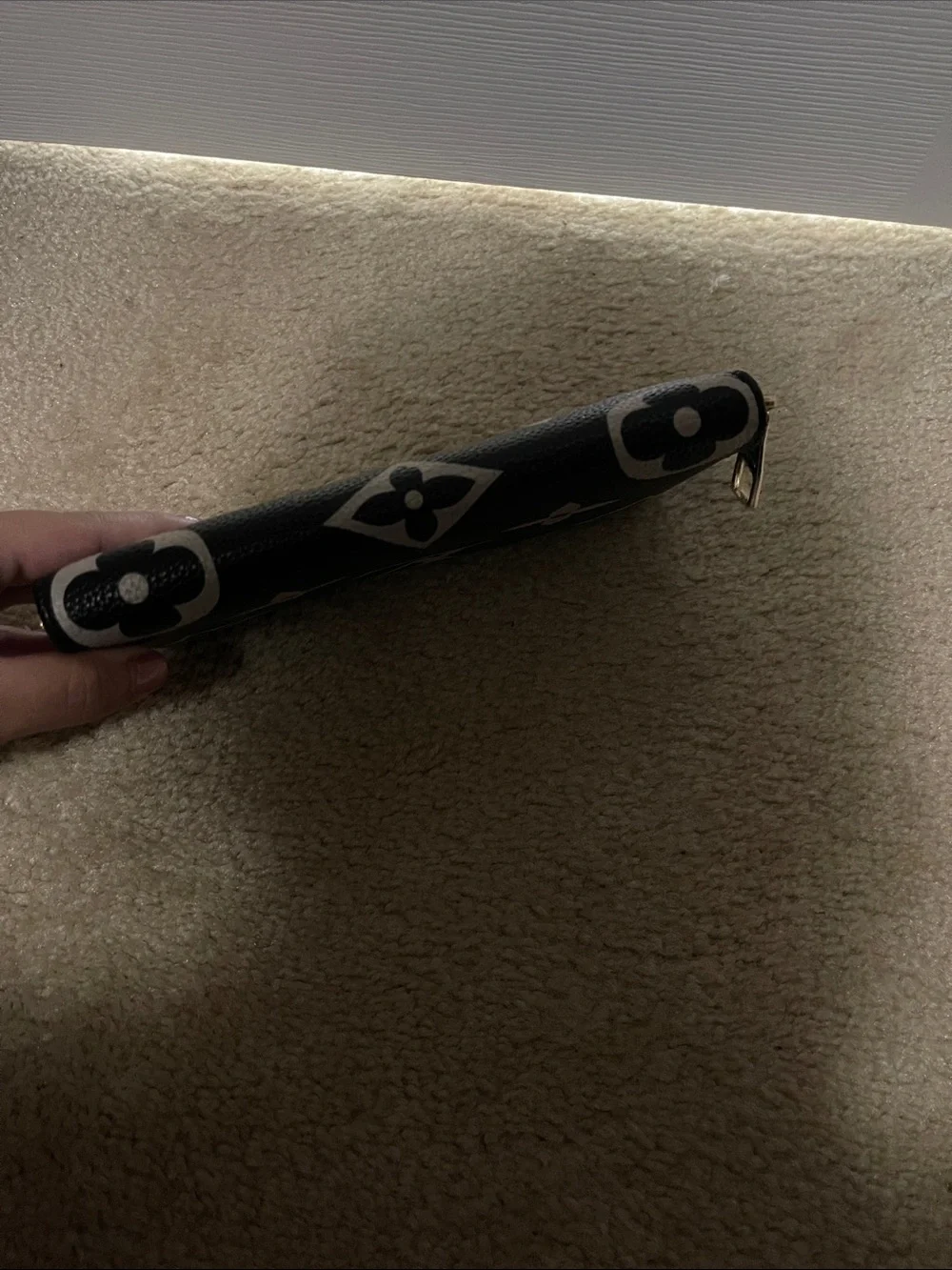 Black and white wallet